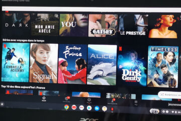 écran d'ordinateur liste videos netflix
